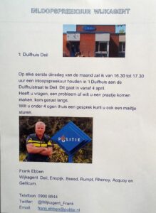 Inloopspreekuur wijkagent @ dorpshuis 't Duifhuis